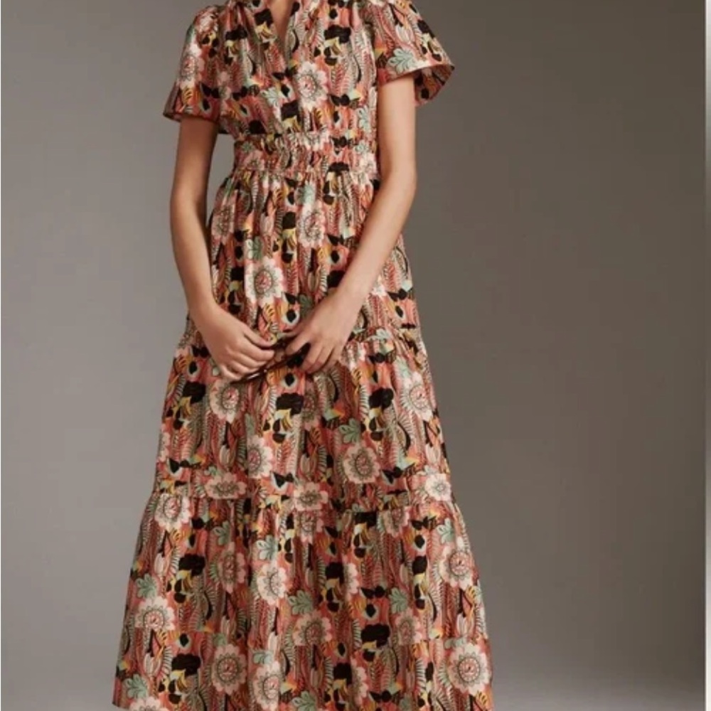 Anthropologie Somerset Tiered Maxi Dress